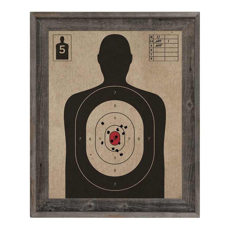 Click Wall Art 'Target Practice Brown' Framed Graphic Art Wayfair